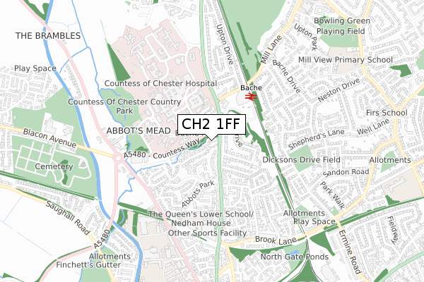 CH2 1FF map - small scale - OS Open Zoomstack (Ordnance Survey) CH2 1FF map - small scale - OS Open Zoomstack (Ordnance Survey)