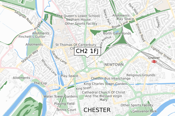 CH2 1FJ map - small scale - OS Open Zoomstack (Ordnance Survey) CH2 1FJ map - small scale - OS Open Zoomstack (Ordnance Survey)