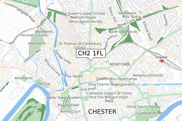 CH2 1FL map - small scale - OS Open Zoomstack (Ordnance Survey) CH2 1FL map - small scale - OS Open Zoomstack (Ordnance Survey)