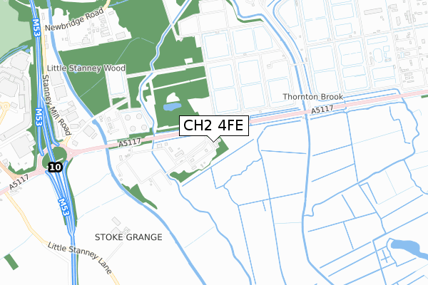 CH2 4FE map - small scale - OS Open Zoomstack (Ordnance Survey) CH2 4FE map - small scale - OS Open Zoomstack (Ordnance Survey)