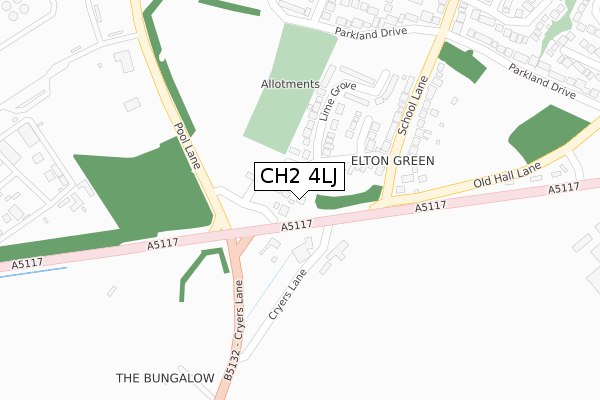 CH2 4LJ map - large scale - OS Open Zoomstack (Ordnance Survey)