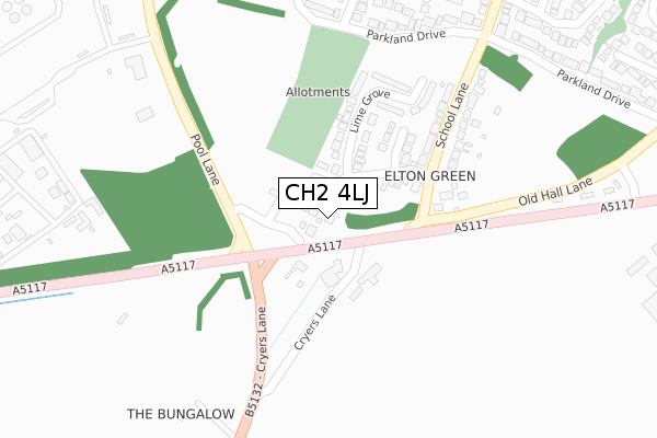 CH2 4LJ map - large scale - OS Open Zoomstack (Ordnance Survey) CH2 4LJ map - large scale - OS Open Zoomstack (Ordnance Survey)