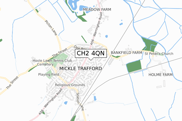 CH2 4QN map - small scale - OS Open Zoomstack (Ordnance Survey) CH2 4QN map - small scale - OS Open Zoomstack (Ordnance Survey)