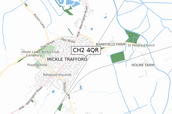 CH2 4QR map - small scale - OS Open Zoomstack (Ordnance Survey) CH2 4QR map - small scale - OS Open Zoomstack (Ordnance Survey)