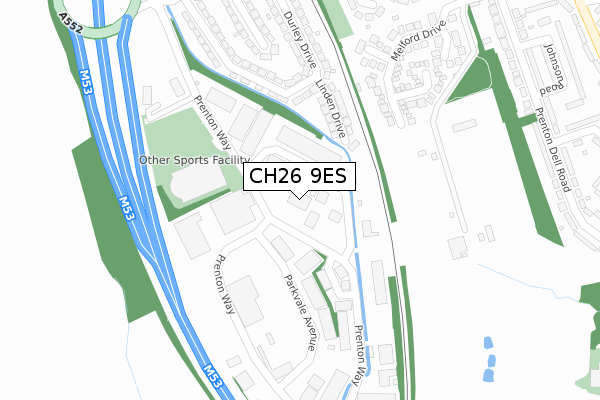 CH26 9ES map - large scale - OS Open Zoomstack (Ordnance Survey) CH26 9ES map - large scale - OS Open Zoomstack (Ordnance Survey)