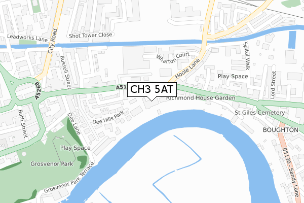 CH3 5AT map - large scale - OS Open Zoomstack (Ordnance Survey)