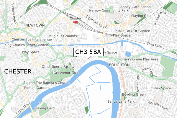 CH3 5BA map - small scale - OS Open Zoomstack (Ordnance Survey) CH3 5BA map - small scale - OS Open Zoomstack (Ordnance Survey)