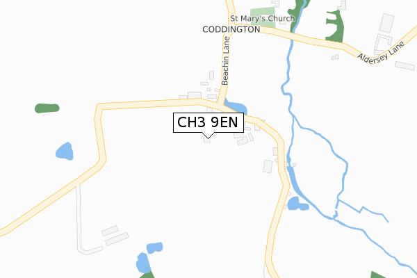 CH3 9EN map - large scale - OS Open Zoomstack (Ordnance Survey)