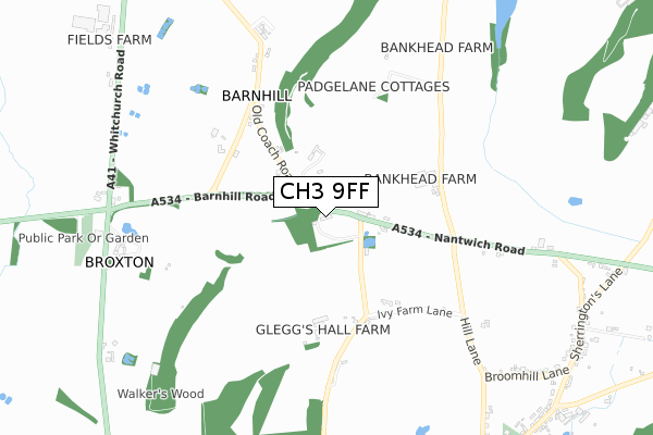 CH3 9FF map - small scale - OS Open Zoomstack (Ordnance Survey) CH3 9FF map - small scale - OS Open Zoomstack (Ordnance Survey)
