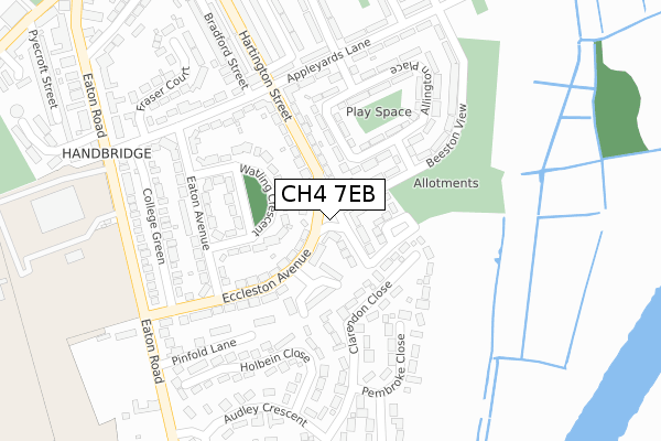 CH4 7EB map - large scale - OS Open Zoomstack (Ordnance Survey)
