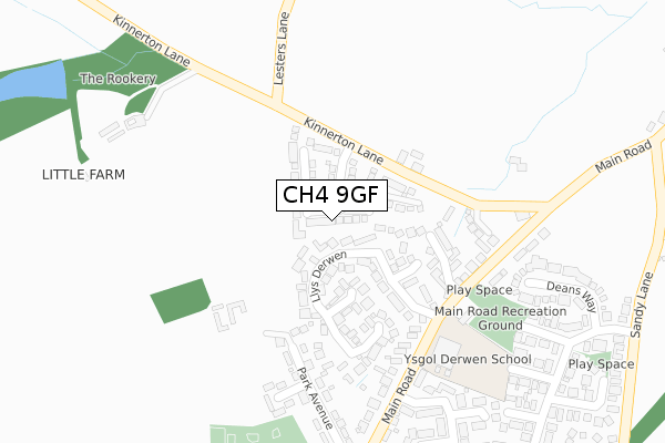 CH4 9GF map - large scale - OS Open Zoomstack (Ordnance Survey)