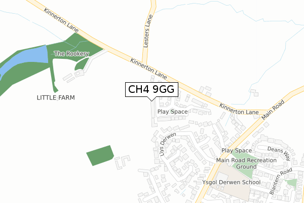 CH4 9GG map - large scale - OS Open Zoomstack (Ordnance Survey)