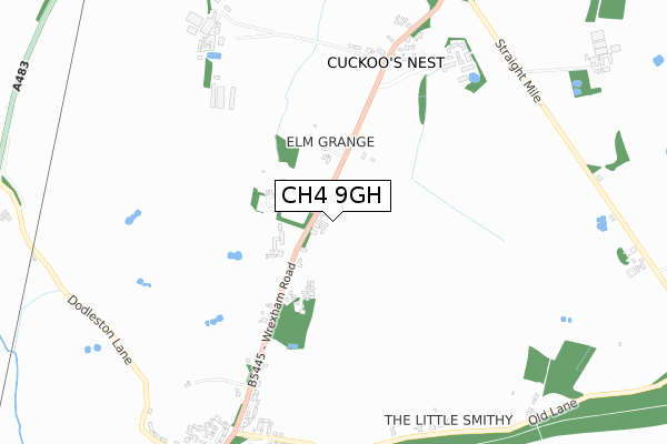 CH4 9GH map - small scale - OS Open Zoomstack (Ordnance Survey)