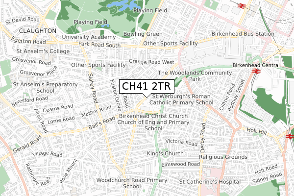 CH41 2TR map - small scale - OS Open Zoomstack (Ordnance Survey) CH41 2TR map - small scale - OS Open Zoomstack (Ordnance Survey)