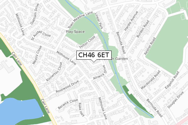 CH46 6ET map - large scale - OS Open Zoomstack (Ordnance Survey)