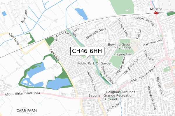 CH46 6HH map - small scale - OS Open Zoomstack (Ordnance Survey)