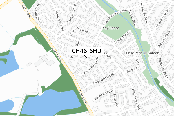 CH46 6HU map - large scale - OS Open Zoomstack (Ordnance Survey)