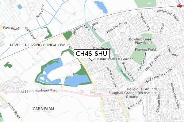 CH46 6HU map - small scale - OS Open Zoomstack (Ordnance Survey)