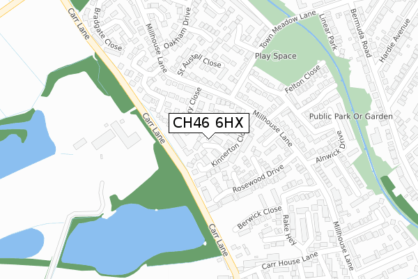 CH46 6HX map - large scale - OS Open Zoomstack (Ordnance Survey)