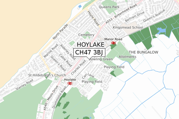 CH47 3BJ map - small scale - OS Open Zoomstack (Ordnance Survey) CH47 3BJ map - small scale - OS Open Zoomstack (Ordnance Survey)