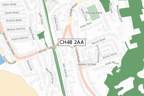 CH48 2AA map - large scale - OS Open Zoomstack (Ordnance Survey)