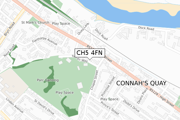 CH5 4FN map - large scale - OS Open Zoomstack (Ordnance Survey) CH5 4FN map - large scale - OS Open Zoomstack (Ordnance Survey)