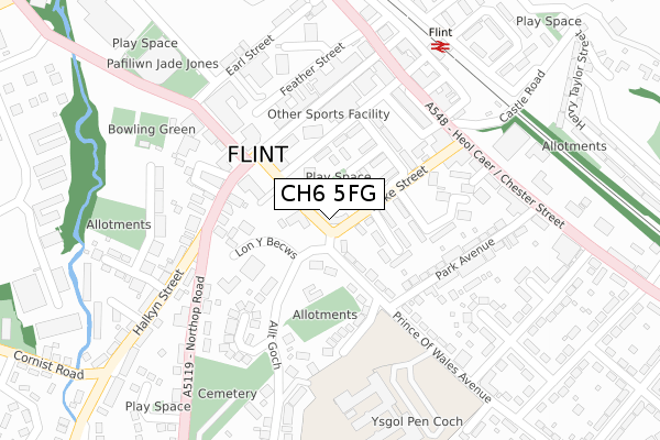 CH6 5FG map - large scale - OS Open Zoomstack (Ordnance Survey) CH6 5FG map - large scale - OS Open Zoomstack (Ordnance Survey)