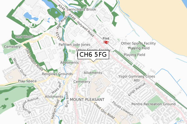 CH6 5FG map - small scale - OS Open Zoomstack (Ordnance Survey) CH6 5FG map - small scale - OS Open Zoomstack (Ordnance Survey)