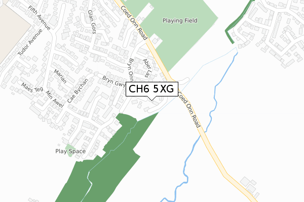 CH6 5XG map - large scale - OS Open Zoomstack (Ordnance Survey)
