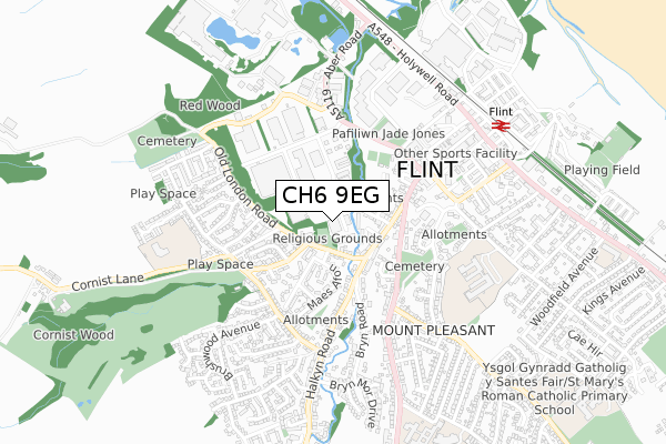 CH6 9EG map - small scale - OS Open Zoomstack (Ordnance Survey) CH6 9EG map - small scale - OS Open Zoomstack (Ordnance Survey)