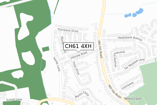 CH61 4XH map - large scale - OS Open Zoomstack (Ordnance Survey)