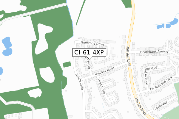 CH61 4XP map - large scale - OS Open Zoomstack (Ordnance Survey)