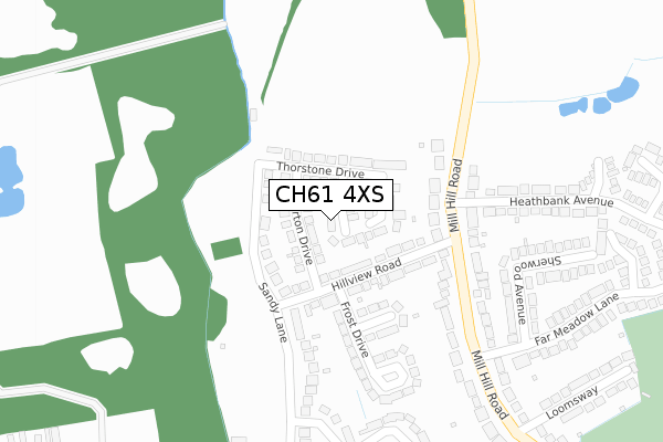 CH61 4XS map - large scale - OS Open Zoomstack (Ordnance Survey)