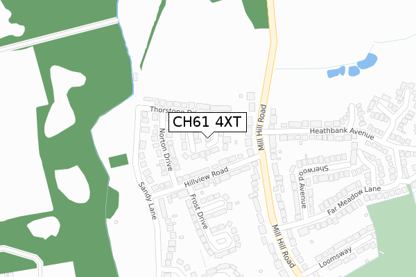 CH61 4XT map - large scale - OS Open Zoomstack (Ordnance Survey)