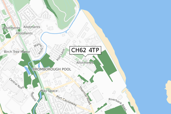 CH62 4TP map - small scale - OS Open Zoomstack (Ordnance Survey)