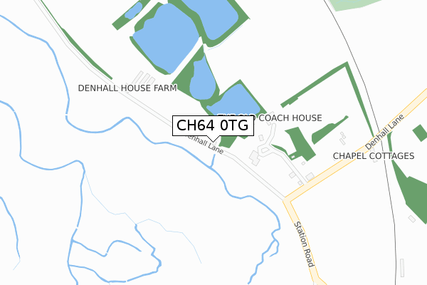 CH64 0TG map - large scale - OS Open Zoomstack (Ordnance Survey)