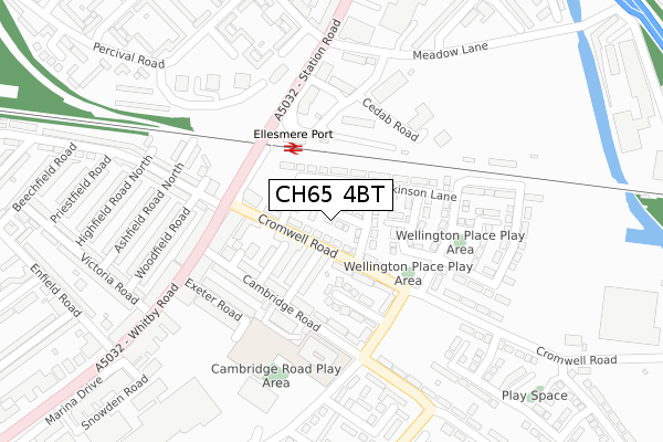 CH65 4BT map - large scale - OS Open Zoomstack (Ordnance Survey) CH65 4BT map - large scale - OS Open Zoomstack (Ordnance Survey)