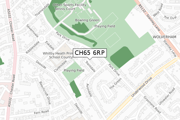 CH65 6RP map - large scale - OS Open Zoomstack (Ordnance Survey)