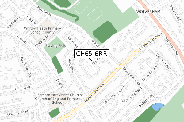 CH65 6RR map - large scale - OS Open Zoomstack (Ordnance Survey)