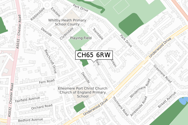 CH65 6RW map - large scale - OS Open Zoomstack (Ordnance Survey)