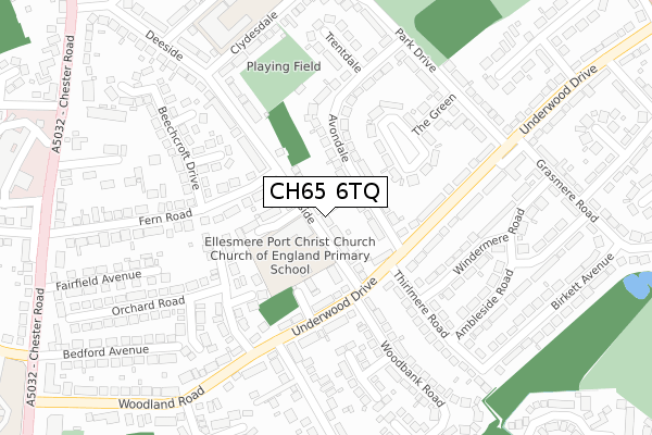 CH65 6TQ map - large scale - OS Open Zoomstack (Ordnance Survey)