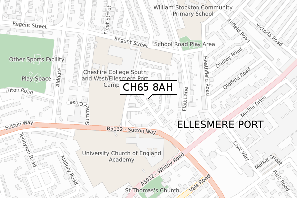 CH65 8AH map - large scale - OS Open Zoomstack (Ordnance Survey) CH65 8AH map - large scale - OS Open Zoomstack (Ordnance Survey)