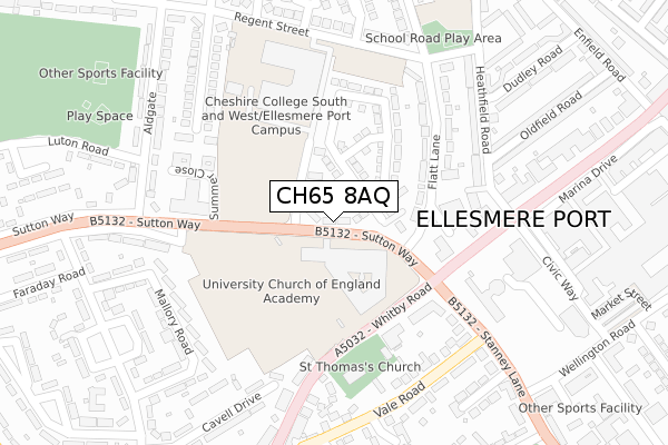 CH65 8AQ map - large scale - OS Open Zoomstack (Ordnance Survey) CH65 8AQ map - large scale - OS Open Zoomstack (Ordnance Survey)
