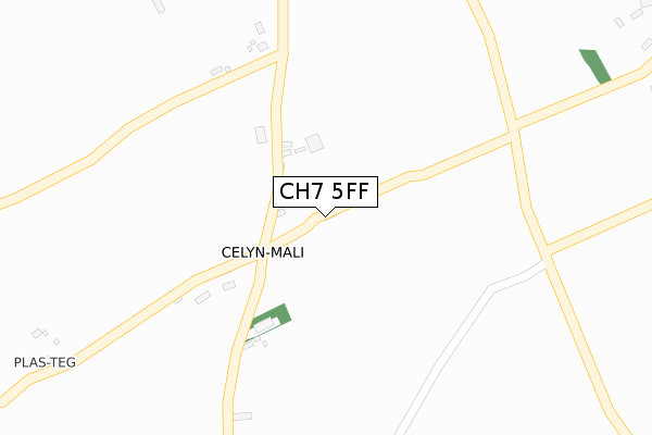 CH7 5FF map - large scale - OS Open Zoomstack (Ordnance Survey)