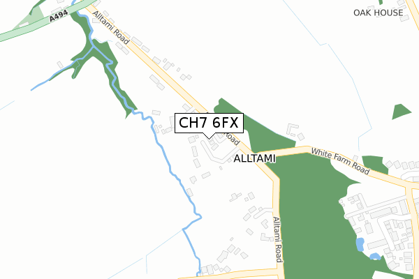 CH7 6FX map - large scale - OS Open Zoomstack (Ordnance Survey) CH7 6FX map - large scale - OS Open Zoomstack (Ordnance Survey)