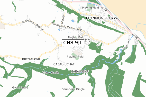 CH8 9JL map - small scale - OS Open Zoomstack (Ordnance Survey) CH8 9JL map - small scale - OS Open Zoomstack (Ordnance Survey)
