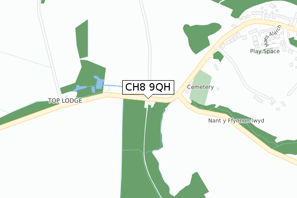 CH8 9QH map - large scale - OS Open Zoomstack (Ordnance Survey)