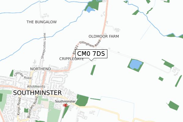 CM0 7DS map - small scale - OS Open Zoomstack (Ordnance Survey) CM0 7DS map - small scale - OS Open Zoomstack (Ordnance Survey)