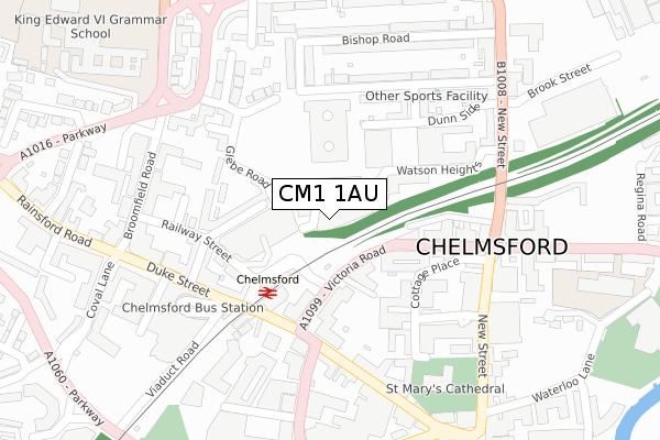 CM1 1AU map - large scale - OS Open Zoomstack (Ordnance Survey) CM1 1AU map - large scale - OS Open Zoomstack (Ordnance Survey)