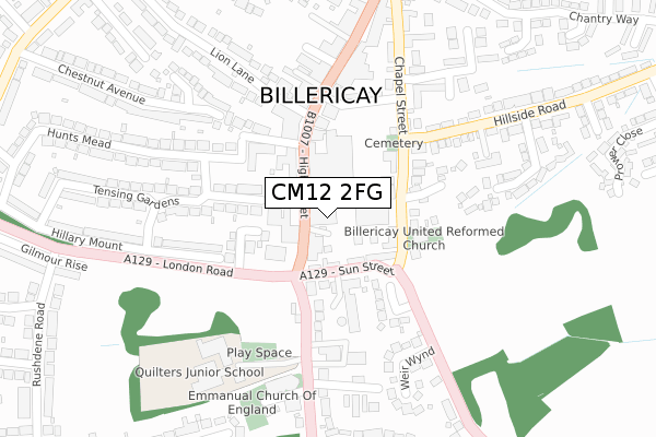 CM12 2FG map - large scale - OS Open Zoomstack (Ordnance Survey) CM12 2FG map - large scale - OS Open Zoomstack (Ordnance Survey)